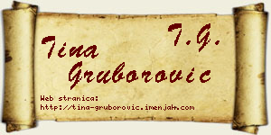 Tina Gruborović vizit kartica